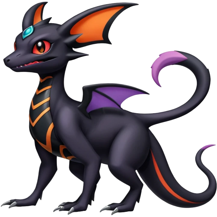 Salandit-Noibat-Noivern-Umbreon-Hybrid (Full body) emoji