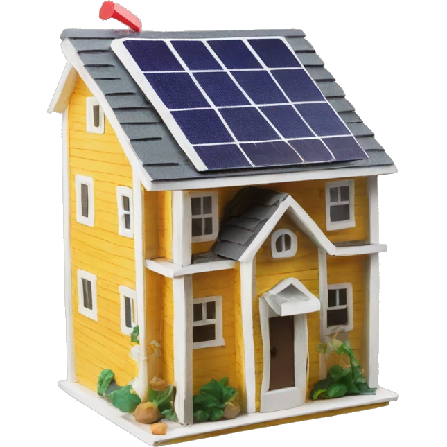Apartment building shaped birdhouse for birds with solar lights  emoji