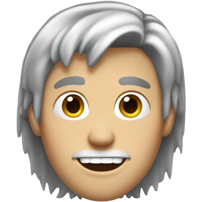white guy with greasy hair and missing a tooth emoji