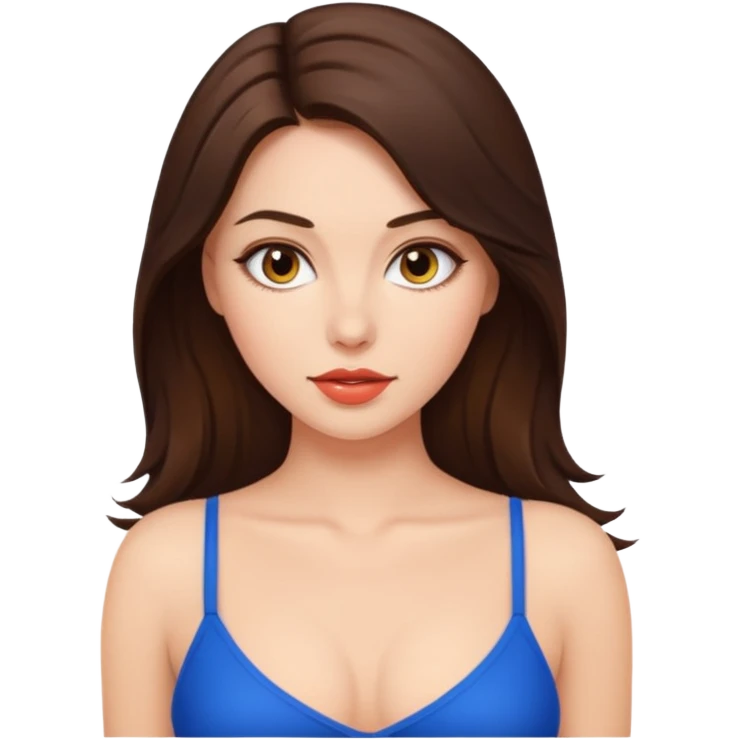 Sensual sexy woman with brunette hair  emoji