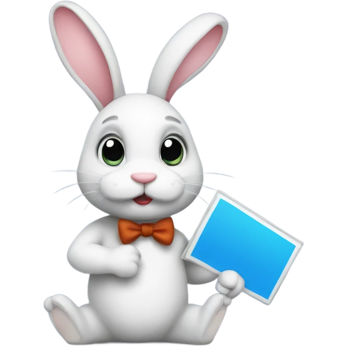 a bunny holding a done sign emoji