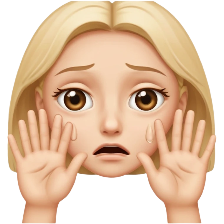 crying eyes looking up with two hands pointing at each other  emoji