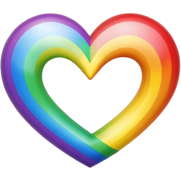 A rainbow heart emoji