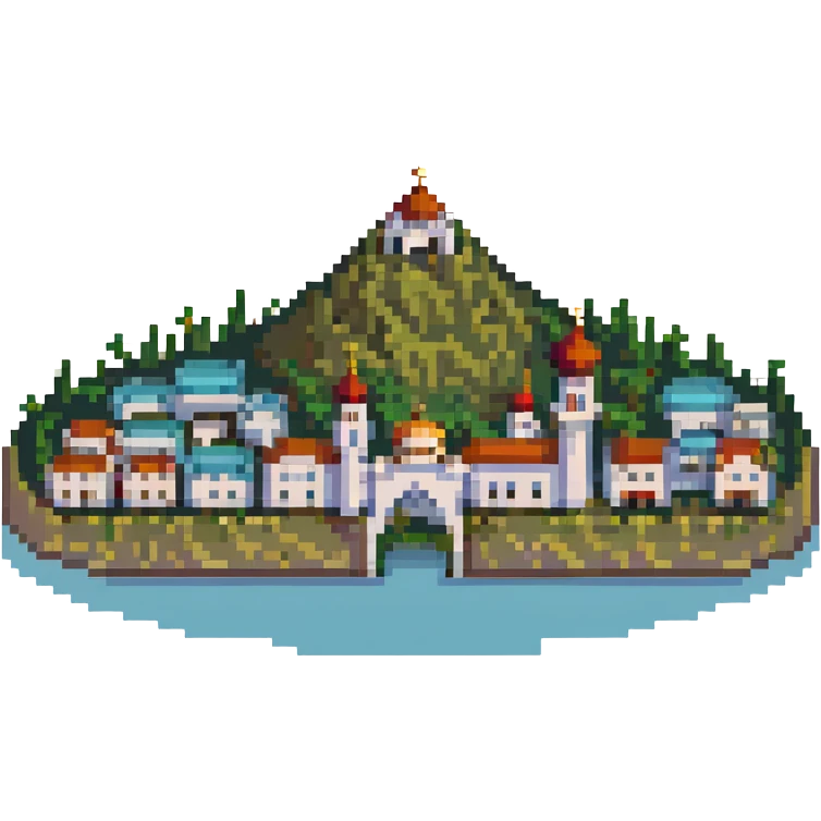 illustration of Nalchik city in pixel art style emoji