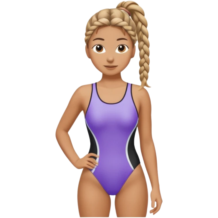 just hair braided hair tail one piece emoji