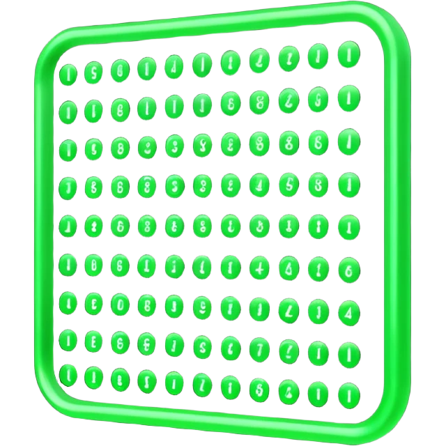 matrix green binary flowing emoji