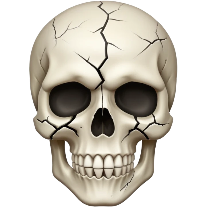 Realistic skullface emoji
