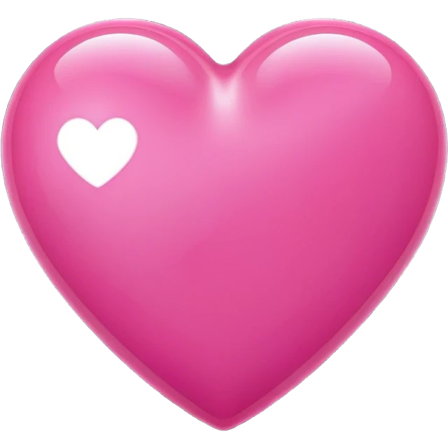 Pink glossy plastic heart  emoji
