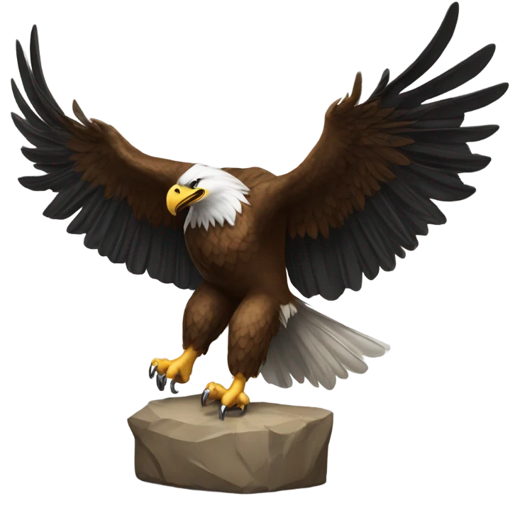 Eagle fighting a commanding general emoji