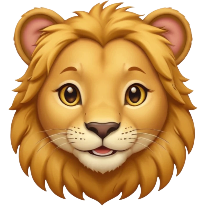 Happy cute Lioness emoji