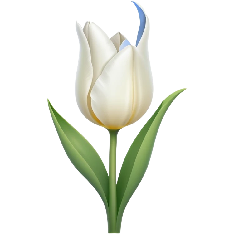 white tulip, minimal, no text emoji
