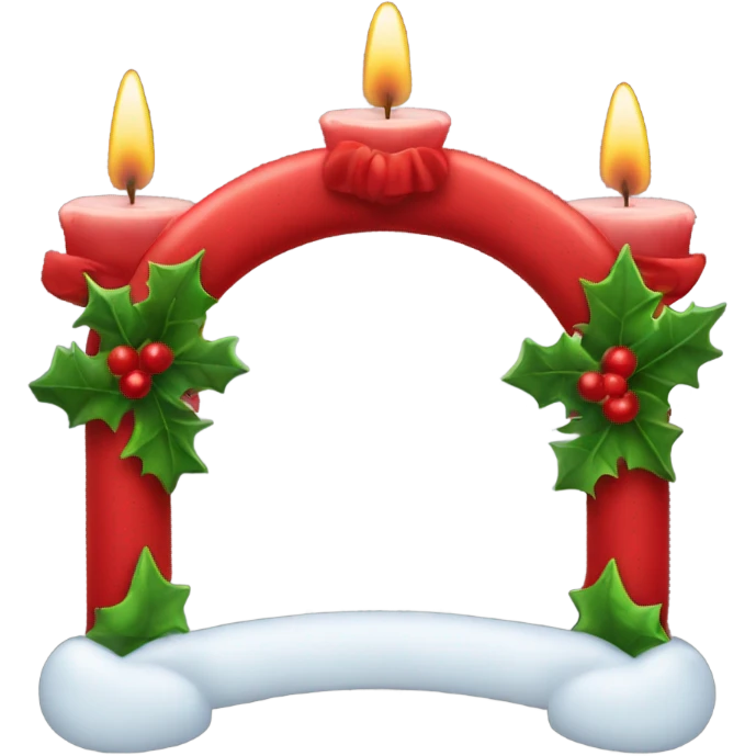 Red Christmas candle arch   emoji