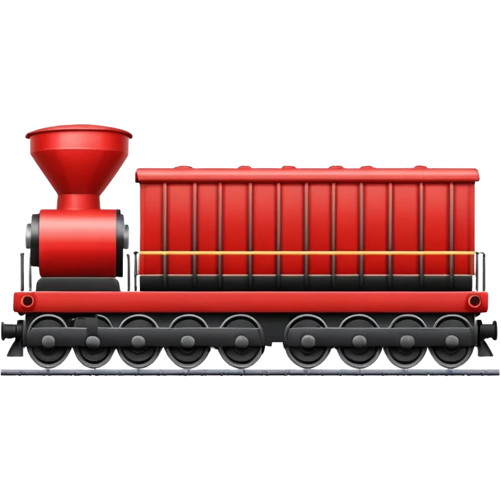 A cargo train, classic emoji style, variant 3 emoji