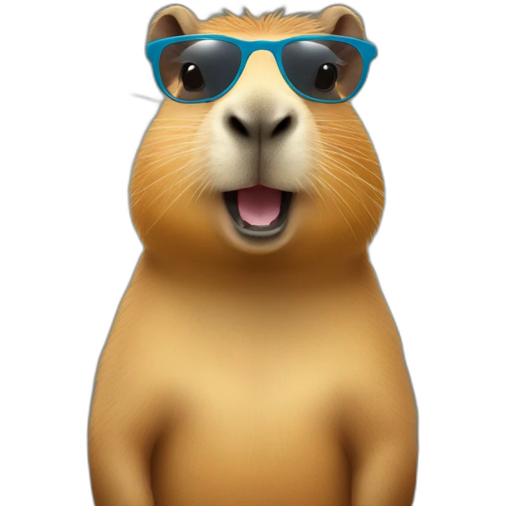 capybara with sunglass emoji