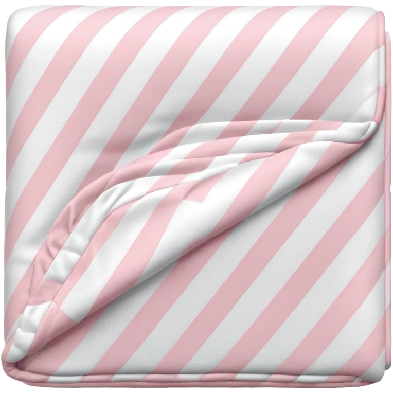 Plaid white and powder pink blanket folded emoji