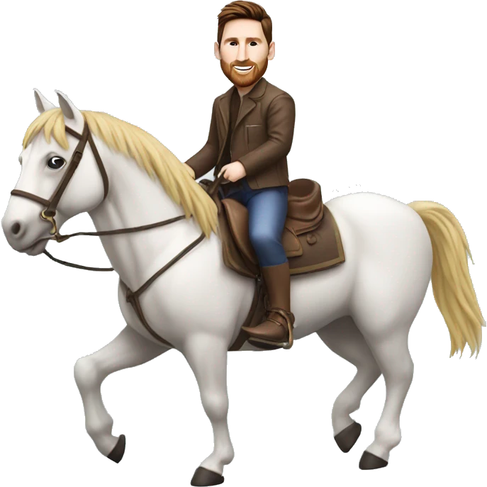 Messi sur un cheval emoji
