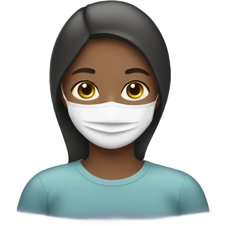 girl with a face mask on emoji