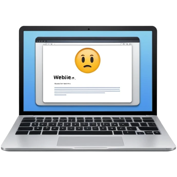 Website error on laptop emoji