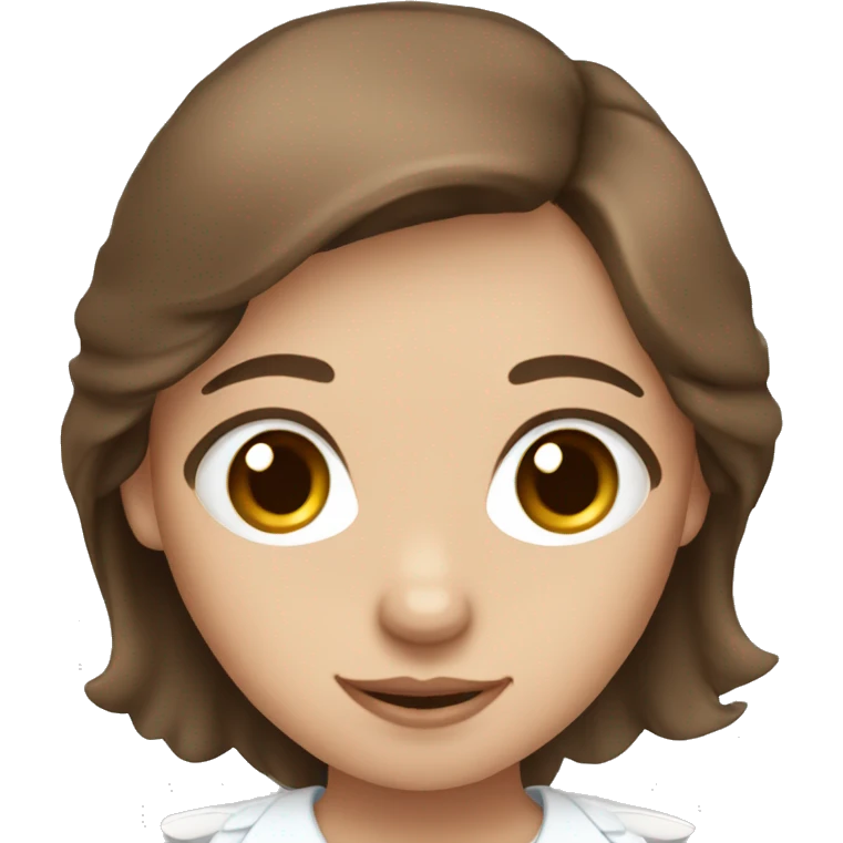  blue eyes and brown hair girl angel emoji