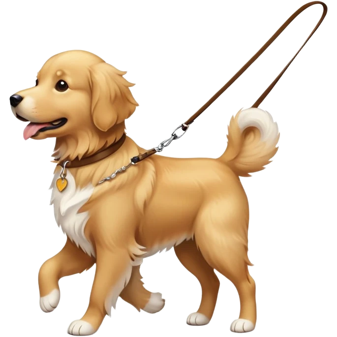 Dog with leash emoji