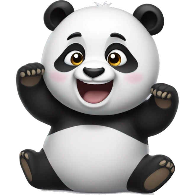 panda hyped happy emoji