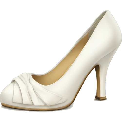 white vintage high heels emoji