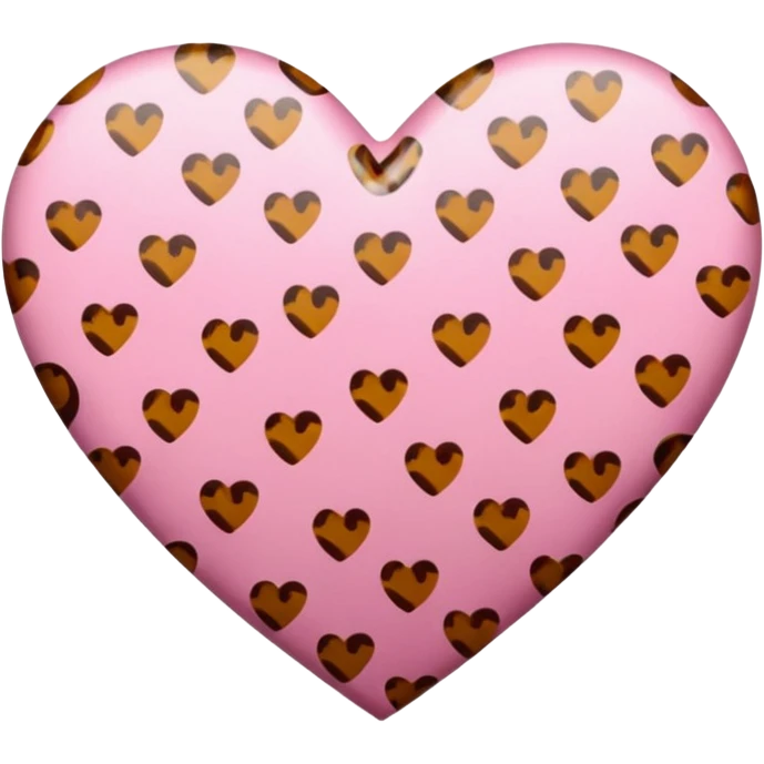 heart emoji with cheetah print  emoji