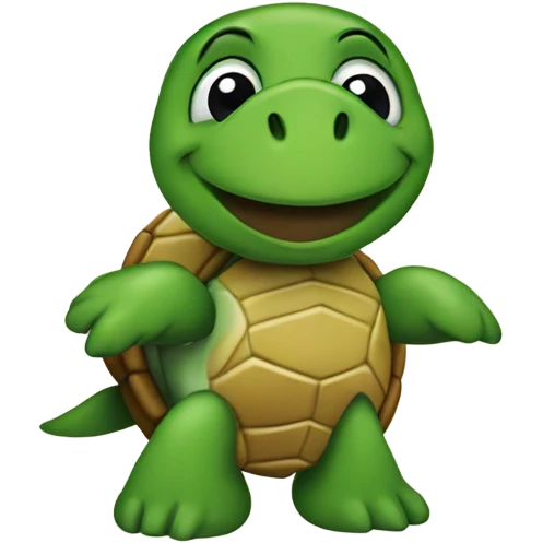 Turtle at an office emoji