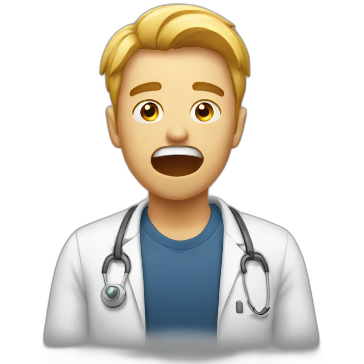 A man who is shocked from exam emoji