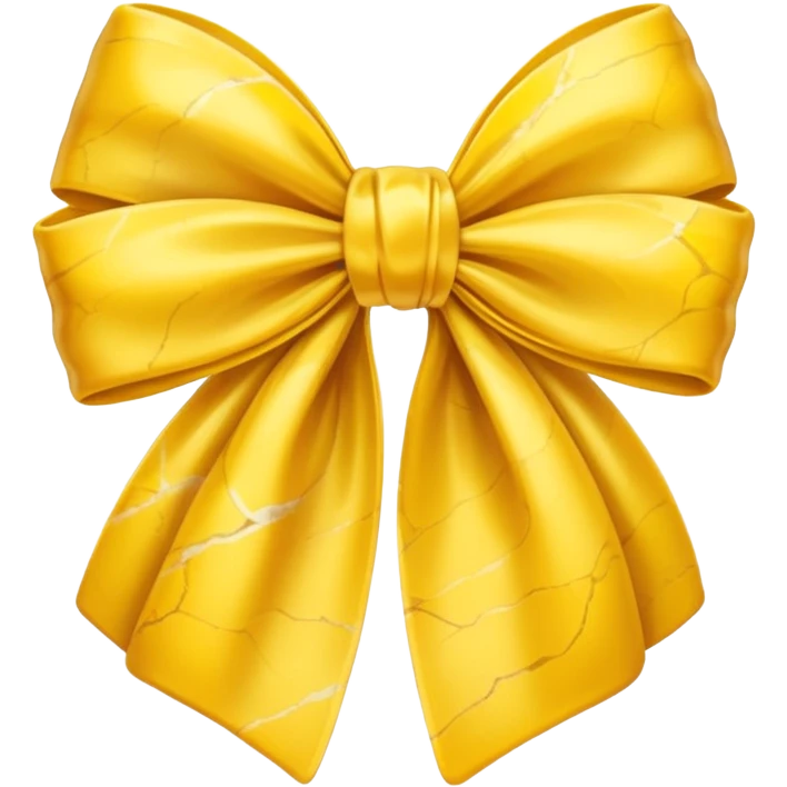 marble yellow bow emoji