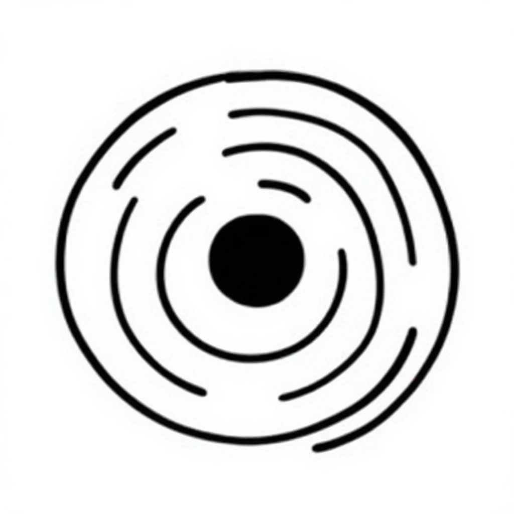 hand-drawn doodle of a target with playful lines, no background emoji