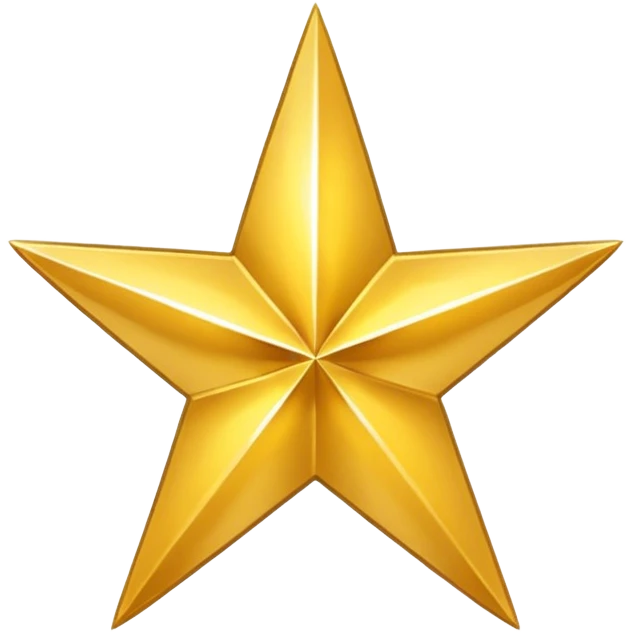 Golden star white center emoji
