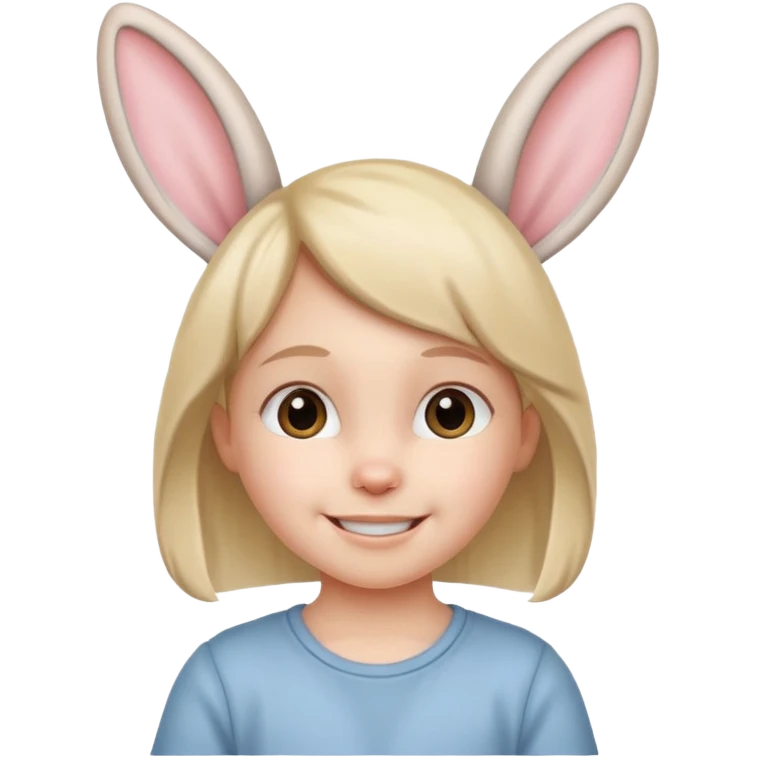 bunny ear wearing kid emoji