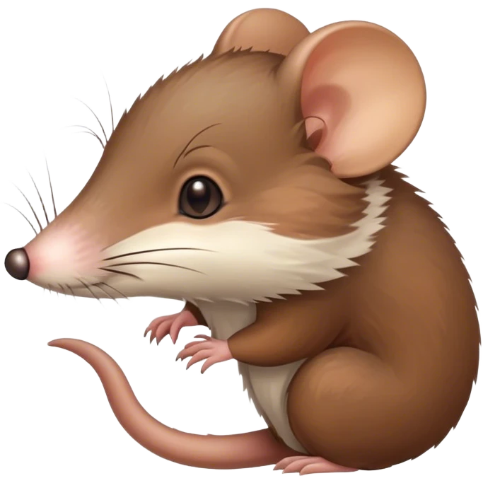 cute shrew with a long nose emoji