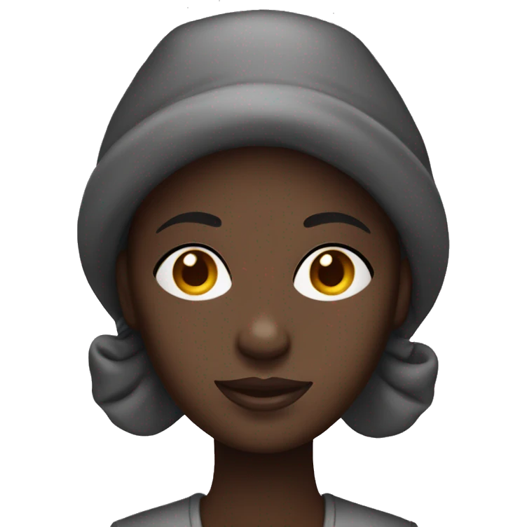 Dark skinned woman with a bonnet on emoji