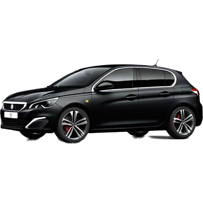 Black Peugeot 308 GT (2017) emoji