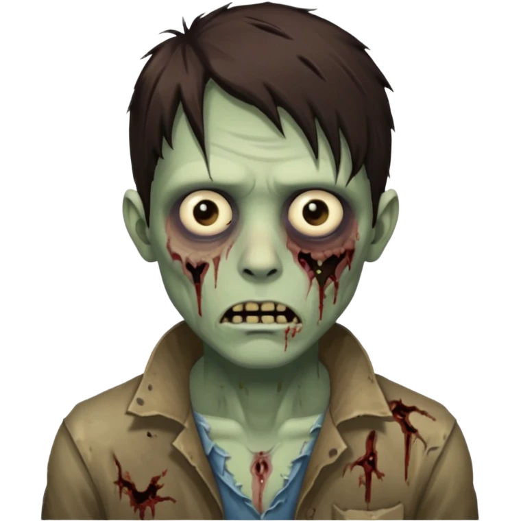 pretty brunette zombie man emoji