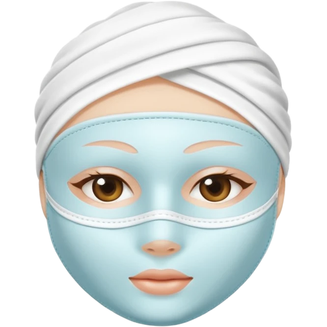 a cloth of white skincare beauty mask pack for face, except on the face, just only product emoji
