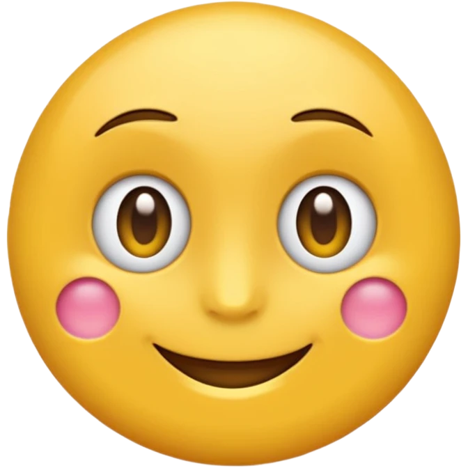 Emoji rond et jaune qui regarde à côté de lui  emoji
