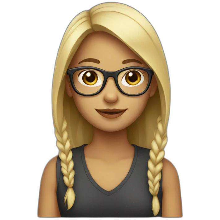 Girl with glasses emoji