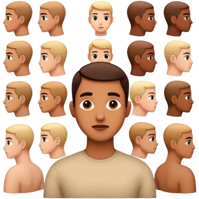 make a person with lots of backs literally backs emoji