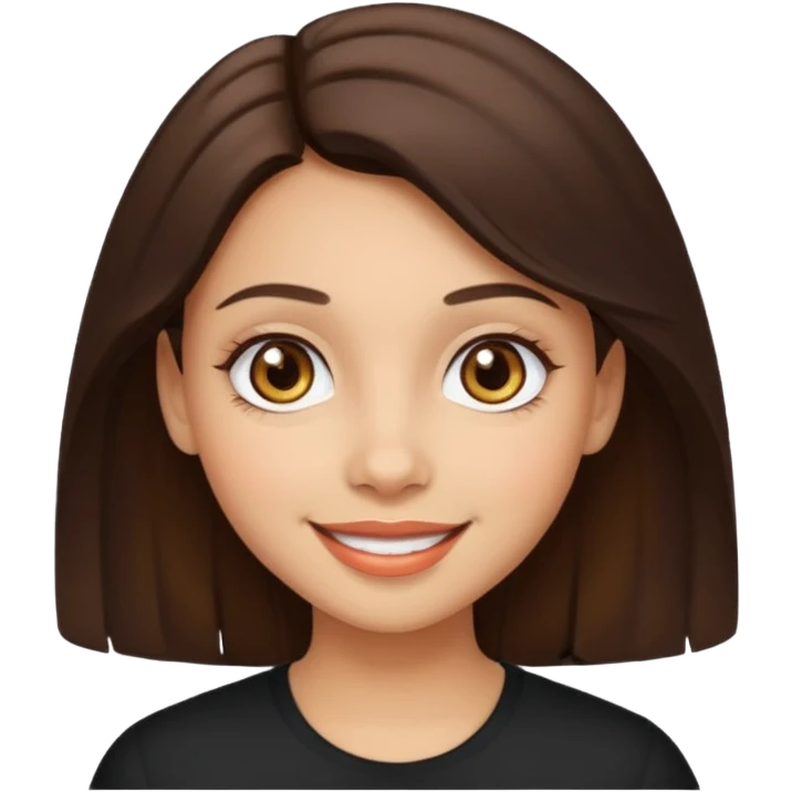 Koyu kahve sacli ela gözlü beyaz tenli guzel kiz emoji