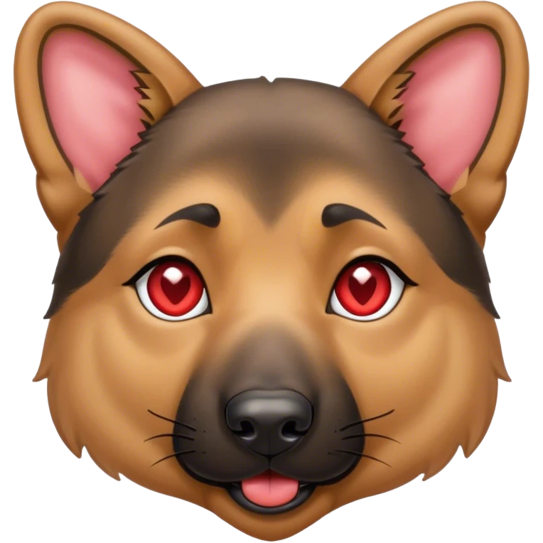 German shepherd heart eyes emoji