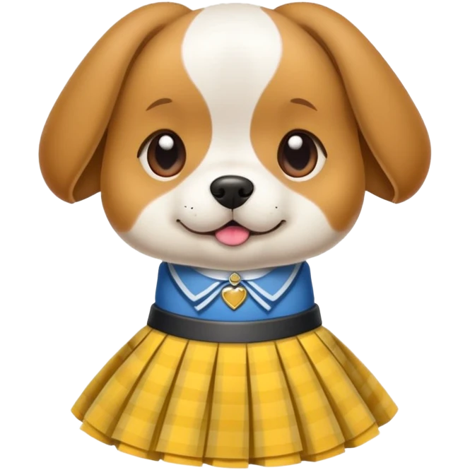 a dog wearing a skirt  emoji