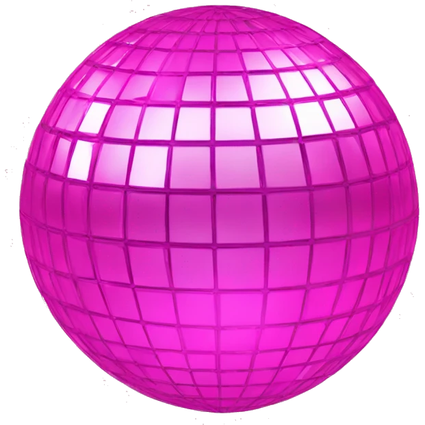 Pink disco ball emoji