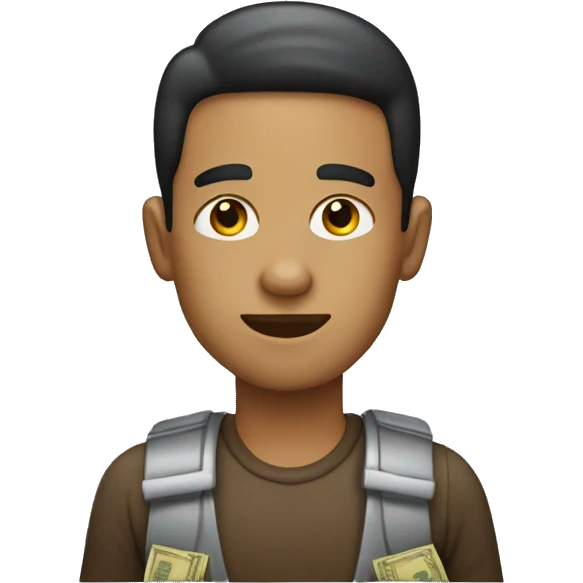 Joven con dinero  emoji