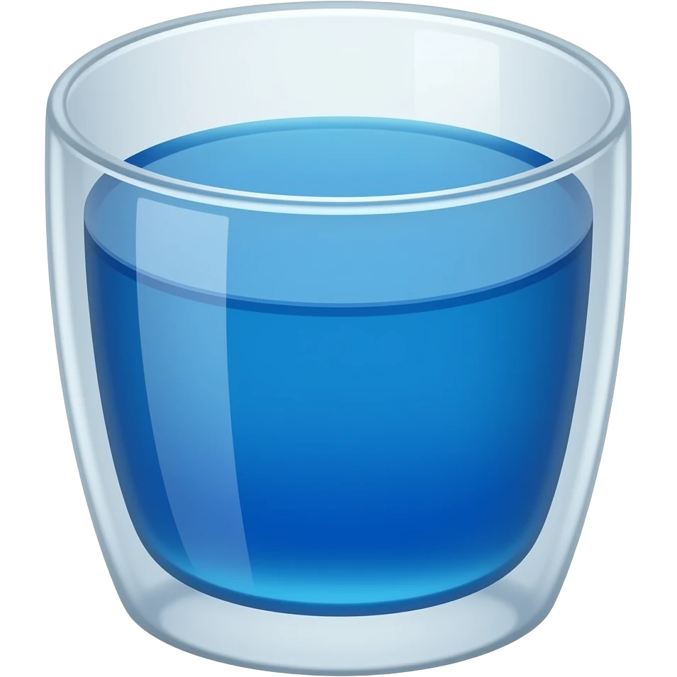 Té  de color azul el té  la agua de color intenso el azul el tè emoji