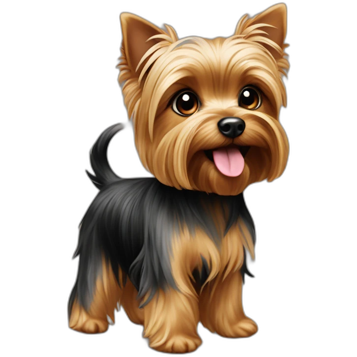 Yorkshire terrier Sur un balai r emoji
