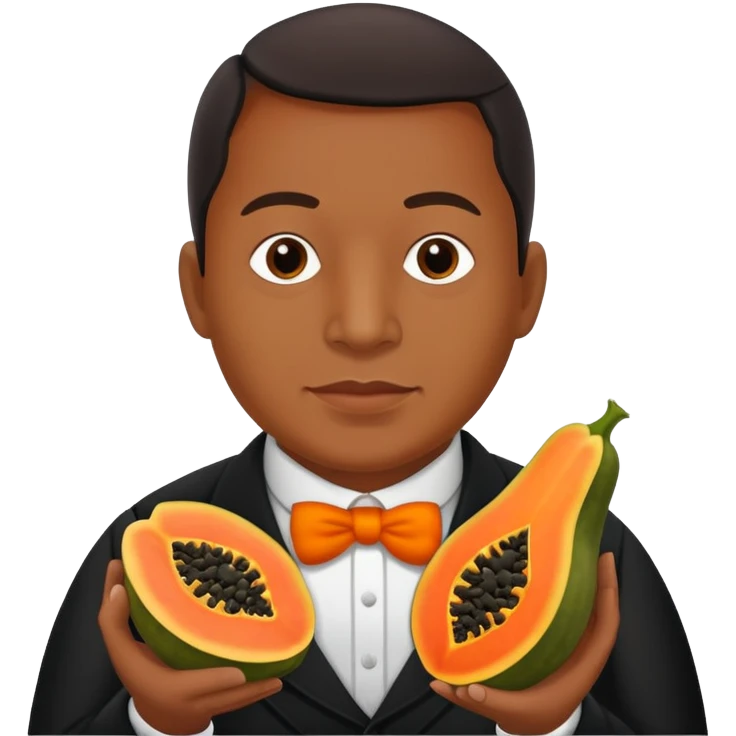 Benito Juárez With a papaya emoji