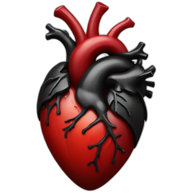 black red real Heart emoji